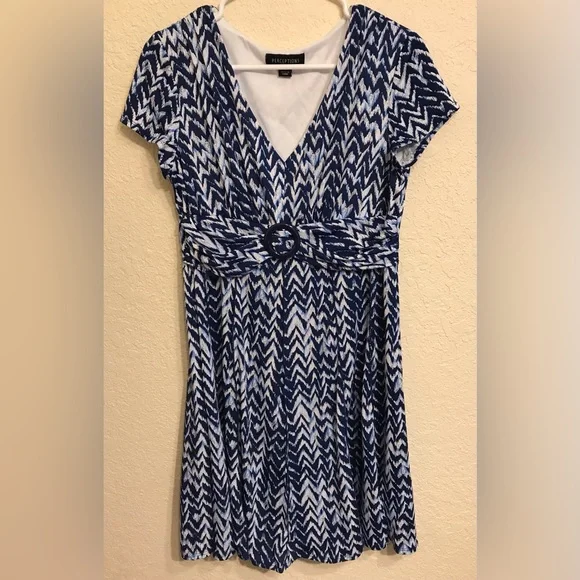 Perceptions Dresses Womens Petite Perceptions Patterned Dress - Main Image